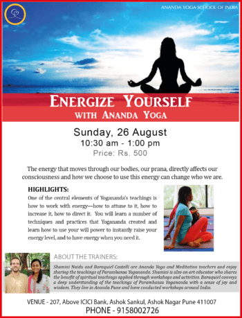 Flyer Energize Yourself Workshop
